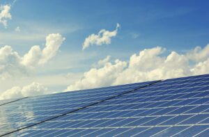 Solar panels on a sunny day