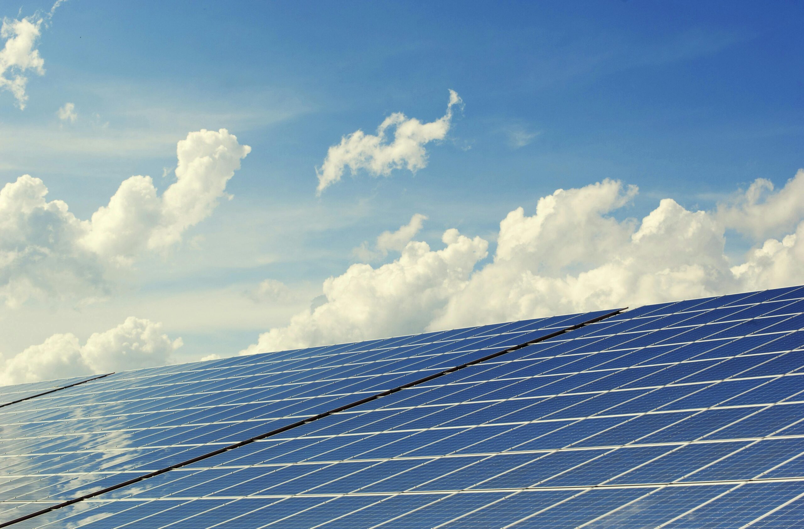 Solar panels on a sunny day